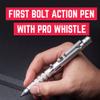 GPCA GP 1945 PRO Bolt-Action Pen Gel Ink pen GP22, Multi-Tool Pen for Professional writers Tactical EDC Pen Compact Size Consistent Ink Flow for Smooth writing (Silver/Aluminum) view 2