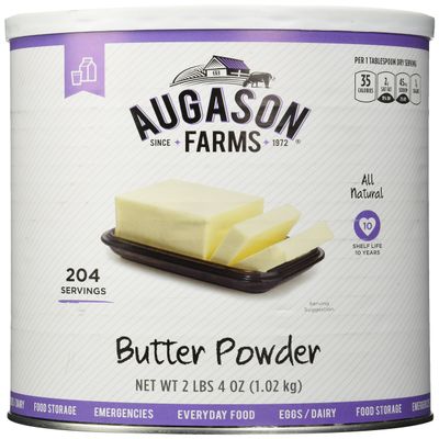 Butter Powder Mix Can Emergency Food Supply, 510 Servings, 10 Year Shelf Life, Certified Gluten Free, Made with Real Milk, 15 Calories per Serving - Dry Butter Powder Blend, Ingredient for Baking and Cooking
