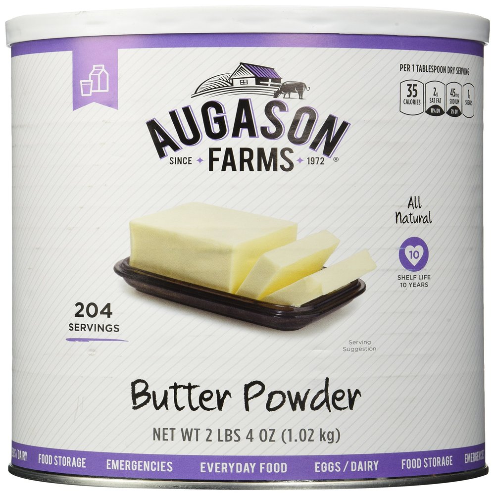 Butter Powder Mix Can Emergency Food Supply, 510 Servings, 10 Year Shelf Life, Certified Gluten Free, Made with Real Milk, 15 Calories per Serving - Dry Butter Powder Blend, Ingredient for Baking and Cooking