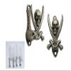 2 pc Pirate Adjustable Sword Wall Mount Display Hanger Zinc Alloy view 1