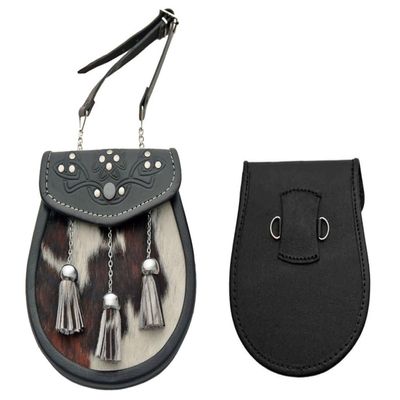 3 Tassel Cowhide Medieval Pouch/Sporran