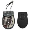 3 Tassel Cowhide Medieval Pouch/Sporran view 1