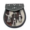 3 Tassel Cowhide Medieval Pouch/Sporran view 2