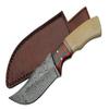 Buffalo Damascus Steel Blade Bone Handle 8 inch Edc Skinner Knife