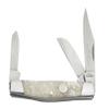 4" LARGE STOCKMAN WHITE PEARL HANDLE view 1