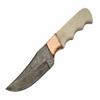 Damascus Steel Copper Bone Skinner Knife view 2
