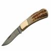 Clip Point Damascus Steel Blade Bone Handle 7 inch Edc Folding Knife view 2