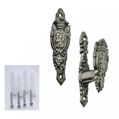 2 pc Rampant Lion Adjustable Sword Wall Mount Display Hanger Zinc Alloy