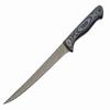 Blue Wood Filleting Steak Knife With Damascus Steel Blade | Leather Sheath view 2
