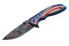 American Eagle Titanium Finish Folding Knife 8.25" Stainless Steel Blade Titanium Finished Handle view 2