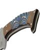 Damascus Steel Blue Pueblo Wood Handle 8 inch Hunting Knife view 4