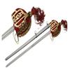 Scottish Broad Sword 41 inch Stainless Steel Blade Brass Basket Red Velvet Handle view 1