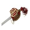 Scottish Broad Sword 41 inch Stainless Steel Blade Brass Basket Red Velvet Handle view 4
