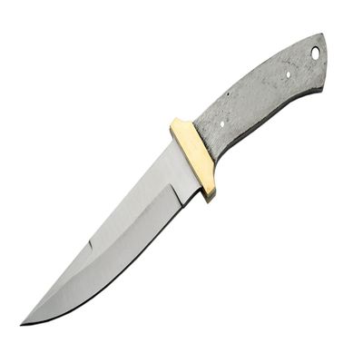 10" Swedged Bowie Edc Hunting Knife Stainless Steel Blade And Handle With Brass Guard