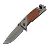 Titanium Coated Stainless Steel Blade Natural Wood Handle 8 inch Edc Pocket Folding Knife view 2
