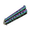 9" Rainbow Finish Butterfly Style Travel Camping Spoon Stainless Steel view 3