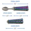 9" Rainbow Finish Butterfly Style Travel Camping Spoon Stainless Steel view 4