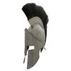 Handmade Roman Black Plumed 18 Gauge Carbon Steel Helmet view 2