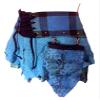 Genuine Scottish Tartan Designer Funky Kilt STEAM Punk PSYTRANCE Skirt N1 Blue (Medium-Large) view 2