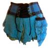 Genuine Scottish Tartan Designer Funky Kilt STEAM Punk PSYTRANCE Skirt N1 Blue (Medium-Large) view 3