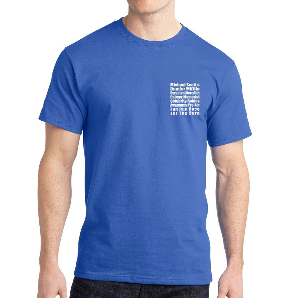 T-Line Men's The Office TV Series Fun Run Graphic T-Shirt, Royal Blue, X-Large