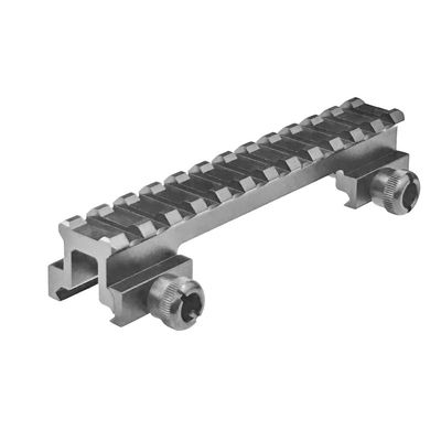 Lion Gears BridgeMount Rail Tactical Picatinny .75" Riser, 5" Long, 12 Slots, Robust and Light-Weighted Design with Steel-to-Steel Connection Between Thumb Bolt and Locking Nut Plate, BM1207BT