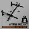 Yes4All Multifunctional Pull Up Bar Wall Mounted Capacity 300 Pounds - Black view 2