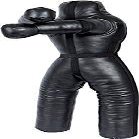 LEATHERAY MMA Grappling Dummy Jiu Jitsu Judo Martial Arts Punching Bag for Judo Karate, Wrestling Throwing BJJ Dummy Black 59' -Unfilled
