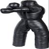 LEATHERAY MMA Grappling Dummy Jiu Jitsu Judo Martial Arts Punching Bag for Judo Karate, Wrestling Throwing BJJ Dummy Black 70"-Unfilled view 1