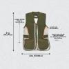 Allen Company Ace Shooting Range Vest with Moveable Shoulder Pad - Shooting Apparel for Adults - Medium/Large and X-Large/2XL Sizes - Olive/Tan view 2