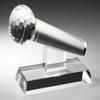 Hit Trophy Crystal Microphone Award with Free Engraving (Customize Now!) view 1
