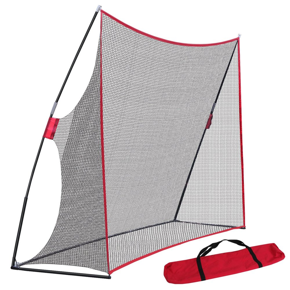Smartxchoices Portable 10x7ft Large Golf Netting Golf Practice Hitting Net with Stand Frame & Carry Bag for Golf Driving Pitching Hitting Training, Backyard/Indoor/Outdoor