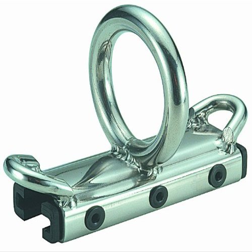 Nautos #91407-SPINNAKER CAR Control-Slider with Ring and Ears - 25 MM (1") "T Track