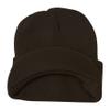 TOP HEADWEAR Cuff Visor Winter Beanie - Black view 1