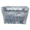 Anna-Kaci Womens Sequin Shiny Strapless Elastic Bandeau Party Tube Top,Silver,Small/Medium view 1