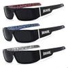 white bandana pattern Locs Shades, Black, Medium view 2