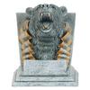 Decade Awards Grizzly Bear Mascot Trophy - 4 Inch Tall | Engraved Bear Spirit Award, Silver and Gold - Customize Now view 4
