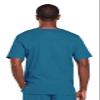 Cherokee Big and Tall Premium Core Stretch Unisex V-Neck Scrubs Shirt, Caribbean Blue, XXXXX-Large view 4