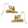 MADE IN USA - Lion-sphinx 3D earrings, From Our Museum Egyptian Collection view 1