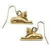 MADE IN USA - Lion-sphinx 3D earrings, From Our Museum Egyptian Collection view 2