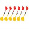Yalis Magnetic Darts 12 Packs, Replacement Dart for Magnet Dartboard, Safety Plastic Darts for Target Game, Red and Yellow view 2