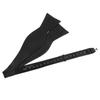 PenSee Mens Black Solid Self Bow Tie Jacquard Woven Silk Bow Ties view 3
