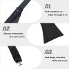PenSee Mens Black Solid Self Bow Tie Jacquard Woven Silk Bow Ties view 4