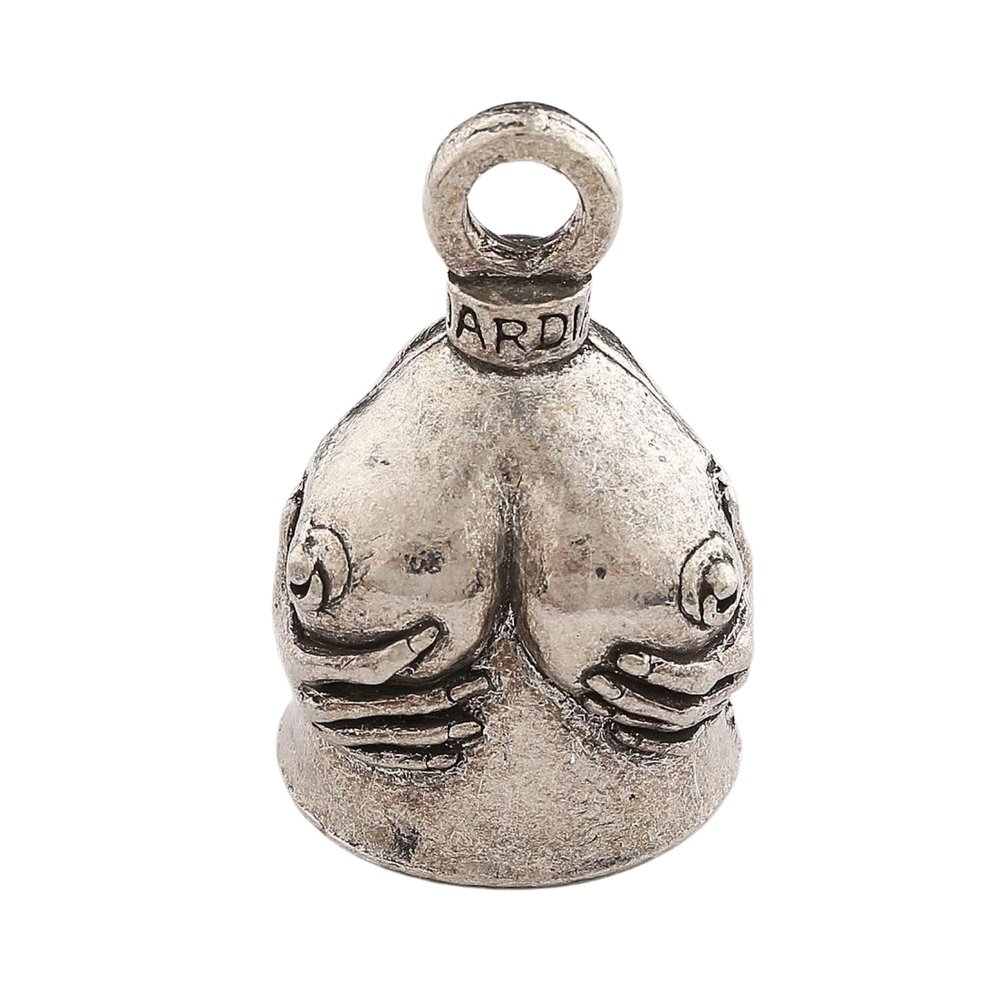 Guardian Bell "Handful Good Luck Bells w/Keyring & Black Velvet Gift Bag | Motorcycle Bell | Good Luck Gift to Friends/Family | Lead-Free Pewter Bike Bell | Made in The USA