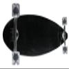 Moose Longboard 9 x 47.75 Black Complete Longboards 70MM Clear Wheels view 2
