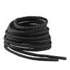 IRONLACE Unbreakable Round Bootlaces - Indestructible, Waterproof & Fire Resistant Boot & Shoe Laces, 1500-Pound Breaking Strength/Pair, Black, 45-Inch, 3.2mm Diameter, 1-Pair view 1