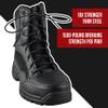 IRONLACE Unbreakable Round Bootlaces - Indestructible, Waterproof & Fire Resistant Boot & Shoe Laces, 1500-Pound Breaking Strength/Pair, Black, 45-Inch, 3.2mm Diameter, 1-Pair view 2