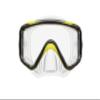 SCUBAPRO Crystal Vu Plus Scuba Mask Without Purge Valve, with Ultra Clear Tri Lens for Diving, Yellow/Gray view 1
