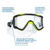 SCUBAPRO Crystal Vu Plus Scuba Mask Without Purge Valve, with Ultra Clear Tri Lens for Diving, Yellow/Gray view 3