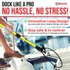 Boat Loop Extendable Yellow Fiberglass Boat Pole with Flexible Std Loop & Quick-Lock System - Selectable Pole Length with Rubber Guard for Docks - Marine Rope Hook & Line Handling Tool view 4